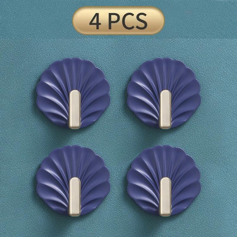 4/2/1 шт. настенные крючки без перфорации, крючки в форме ракушки, прочные липкие вешалки для одежды, вешалка для полотенец, сумка для ключей, держатели для ключей