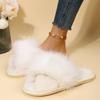2024 Новые женские тапочки Зимние простые туфли на плоской подошве Мягкие домашние женские тапочки Теплые тапочки для спальни Повседневная женская обувь