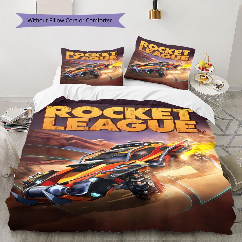 Rocket League Bedding Quilt Set Quilt Cover Pillowcase Home Decoration Birthday Gift (1 * duvet cover + 2 * pillowcase, without core)