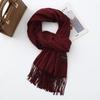 Cotton Solid Color Scarf for Women Winter Warm Wool Cashmere Scarf Autumn and Winter Women's Shawl Scarf Korean Style Atmosphere