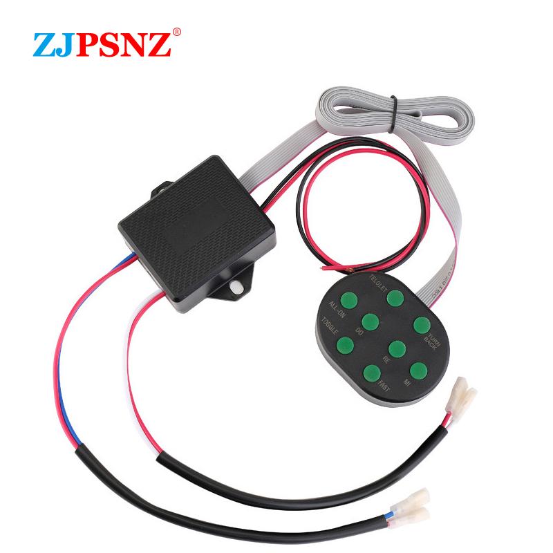 12V 8 Tones Musical Air Horn Electric Snail Horn For Vehicles Motorcycles Car With 8 Sounds Control Box Button Universal