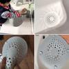 Drain Cover Hair Catcher [Set of 2, Gray and White] Lid, Filter, Rubber Floor Drain, Bathtub Drain, Hair Catcher, Drain Net, Garbage Stopper, Garbage