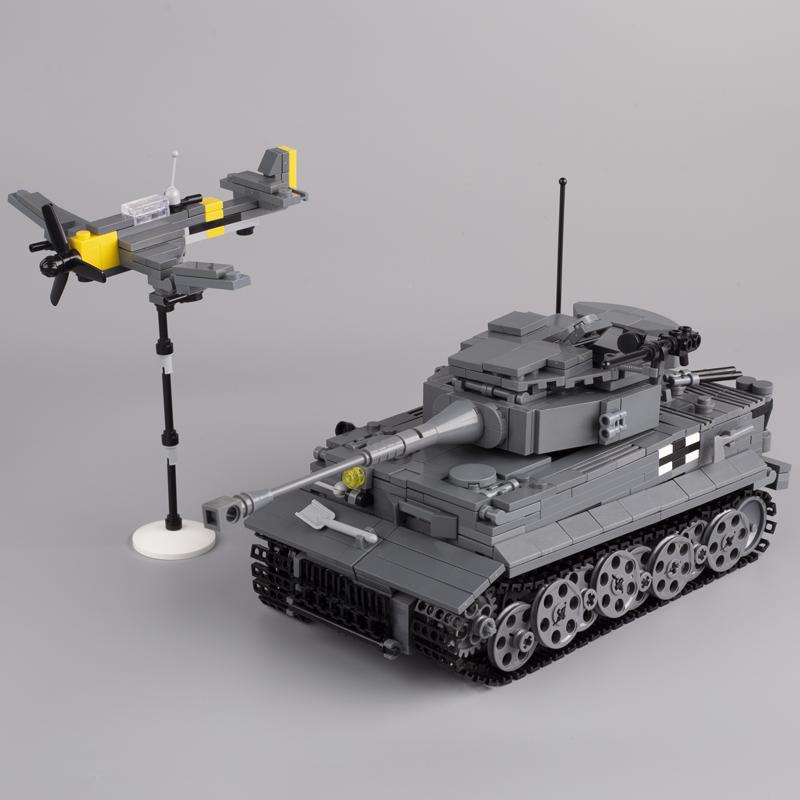 Серия «Военная» Основной боевой танк Строительные блоки Вторая мировая война Немецкий Sd.Kfz. 181 Фигурки Солдат Армии Танка Тигр Кирпичики Детские Игрушки Подарки