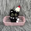 1 шт. Мультяшный Рождественский Плюшевый Черный Кот Брелок Подвеска на Рюкзак Кавайная Мягкая Набивная Кукла Игрушка Подвеска для Сумки Подарок для Пары