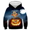 Толстовки с капюшоном Happy Halloween 3D Print Pumpkinhead Толстовки для мальчиков и девочек унисекс с капюшоном Детская мода Мультяшное пальто большого размера