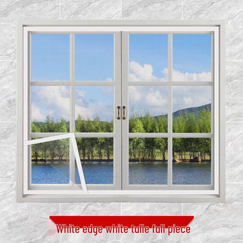 Утолщенная самоклеящаяся москитная сетка для лета: Невидимая, Зашифрованная Сетка на Окно без Пробивания для Дома и Балкона