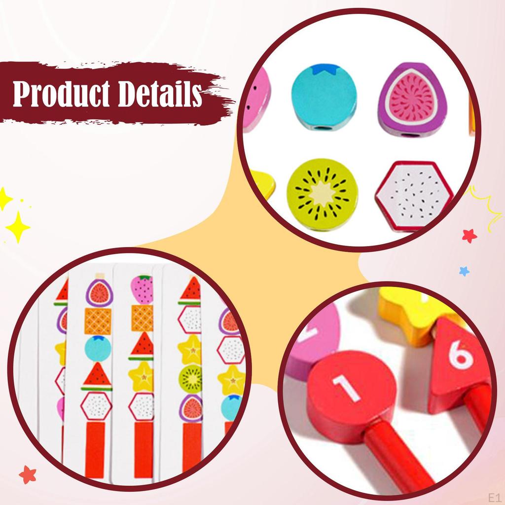 Beads Sequencing Toy Fine Motor Skills Development Sequence Game Matching Observation Travel