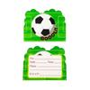 10Pcs Green Football Invitation Card Event Party Wedding Greeting Card Boy Birthday Party Paper Thank You Card Accessories