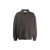 Fear of God Essentials Knit Long-Sleeve Polo Off Black Men Tops 192BT222180F