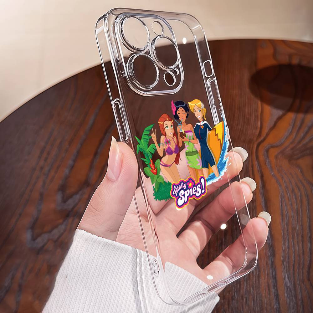 Чехол для телефона Totally Spies Для IPhone 17 16 15 14 11 Pro Max 13 12 Mini 17Air 16e Ударопрочный Мягкий Прозрачный Чехол Coque