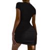 Летняя 2026 года Европейская и Американская Трансграничная Женская Bodycon Юбка с V-образным вырезом и вырезами