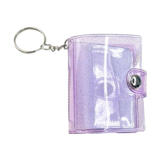 Книга для хранения Мини фотоальбом Брелок с дизайном на кнопке-застежке Портативный Вместимость 16-24 фото