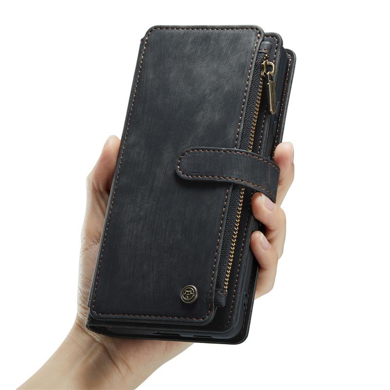 CaseMe Кошелек на молнии с отделениями для карт для Samsung Galaxy A17 5G A37 A57 A56 A36 A16 A55 A35 A25 A15 A54 A34 A14 A53 A33 A13 A52 A51 Флип-чехол из кожи для телефона