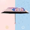 Portable Sun Umbrella Sunny and Rainy Umbrella Mini Pocket Cute Color Folding Umbrella Black Rubber UV Protection Sunshade