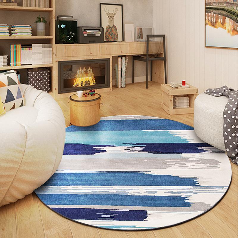 Круглый ковер для гостиной Геометрический абстрактный ковер под журнальный столик и диван Домашний ковер для спальни Прикроватный ковер