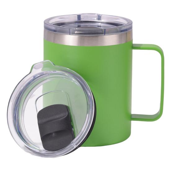 Кофейная кружка с крышкой-ручкой, 12 унций, термокружка из нержавеющей стали, настенный термостакан для путешествий