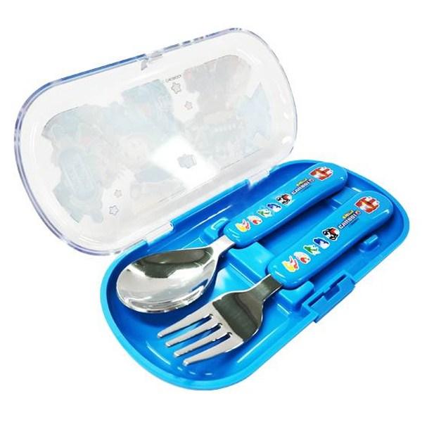 Leburn Children's Hello Carbot 13 Mini Spoon + Fork + Case Set, Mixed Colors, 1 Set