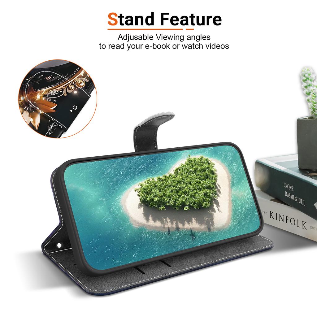 Чехол-кошелек для Xiaomi Poco X7 5G/Redmi Note 14 Pro 5G/Note 14 Pro+ 5G с принтом, кожаная подставка, чехол для телефона с ремешком