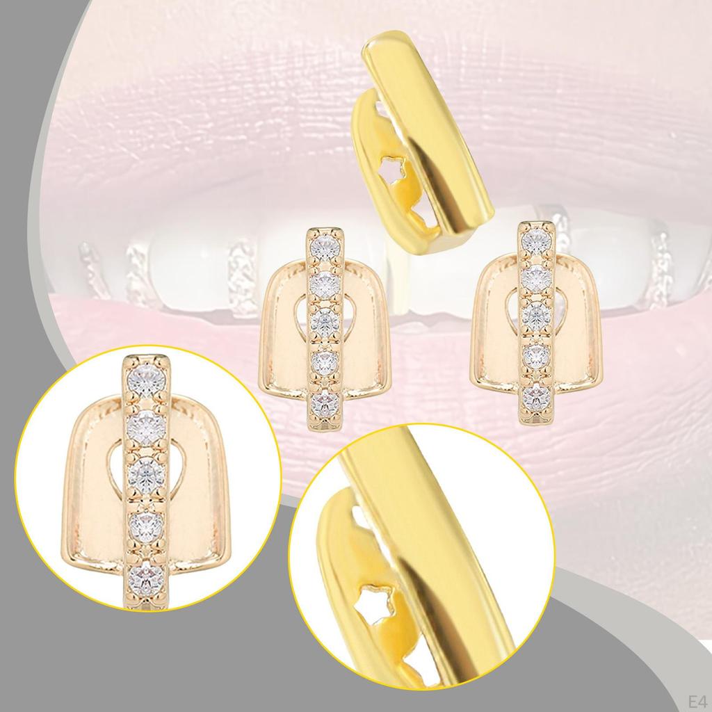 5x Grills for Your Teeth Gifts Men Women Halloween Tooth Cap Gap Grillz