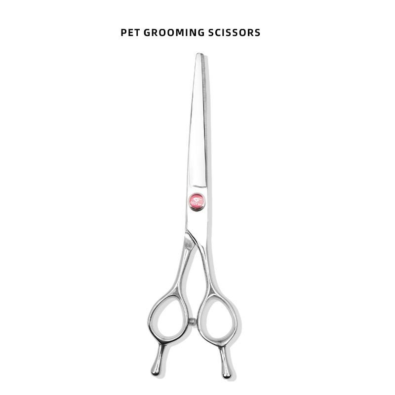 Professional Pet Grooming Scissors Set 6.5 Inch Stainless Steel Flat Tooth Fishbone Thin Out Fluffy Trim Dogs Cats
