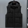 Plus Size L-8XL Oversize Warm Sleeveless Vest Men Outerwears Fashion Thick Winter Men's Jacket Hooded
