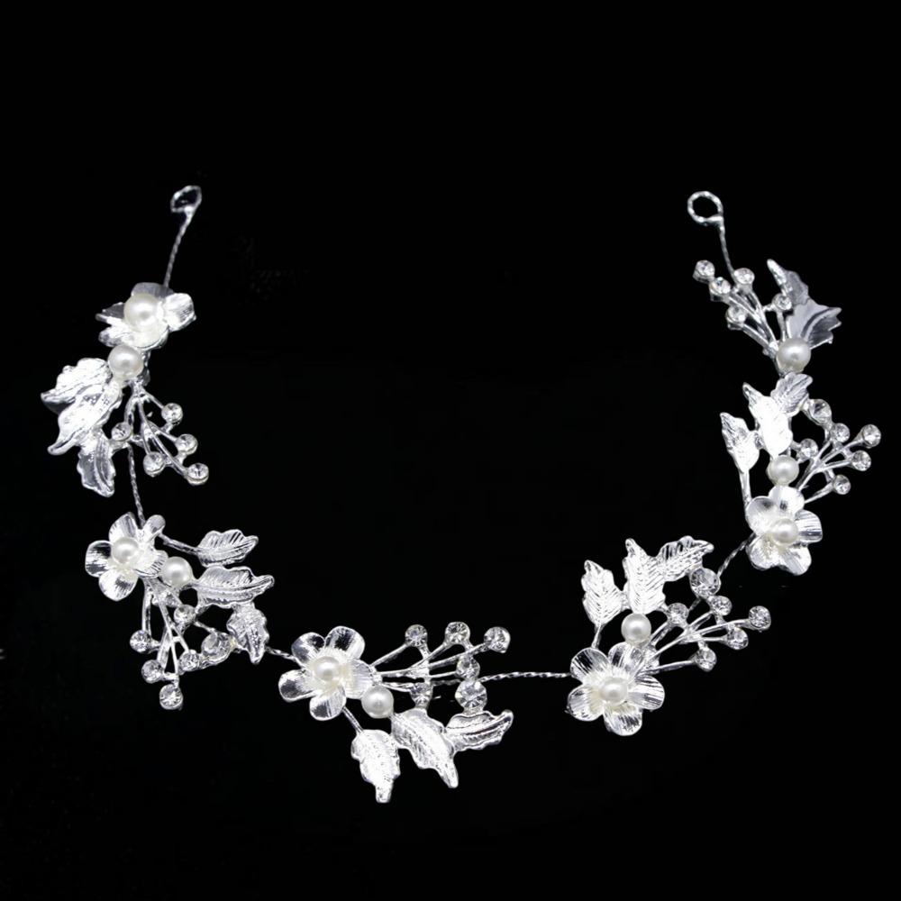 Luxury Crystal Pearl Hair Vine Shiny Fashion Bridal Hairband Banquet Dancing Party