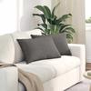 Sofa Cushions 2 Pieces Light Grey 60 x 40 cm Corduroy Fabric