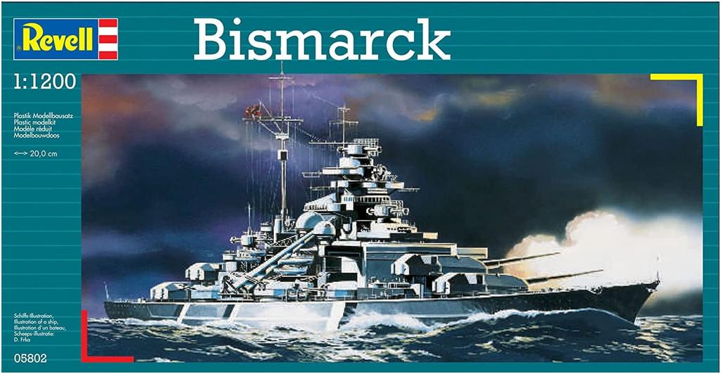 Немецкий Revell Бисмарк 05802 Пластиковая модель 1/1200