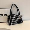 Стильная корейская сумка-тоут большой вместимости для женщин с модным клетчатым дизайном для весны-лета 2024