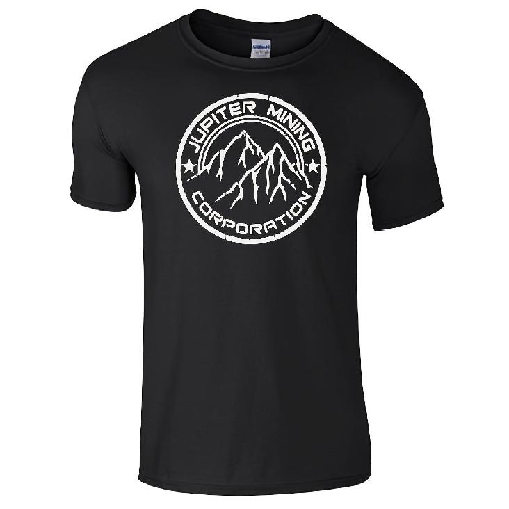 Jupiter Mining Corp Inspired JMC Red Dwarf Retro Unisex Kidsadults Top T-Shirt, Crew Neck, All-Season, Casual Style, Slight Stretch Fabric, Regular