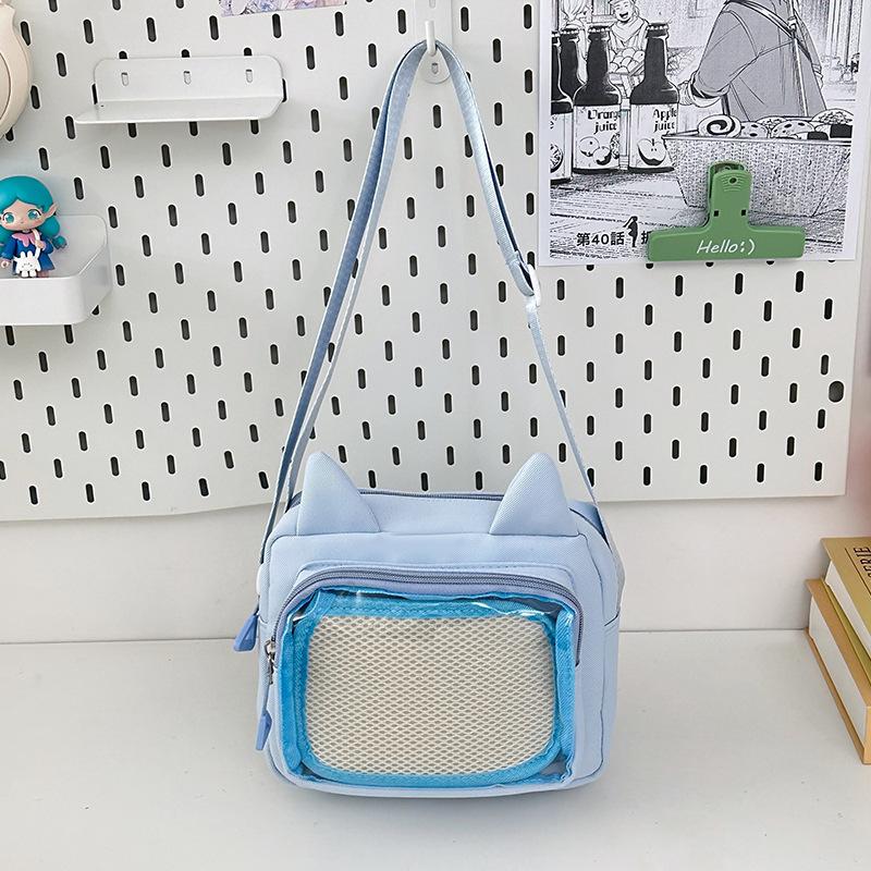 Модный прозрачный рюкзак с кроличьими ушками в стиле инс, свежий и милый, студенческая сумка-мессенджер, милая универсальная сумка для мобильного телефона