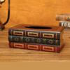Антикварная деревянная модель книги, коробка для салфеток, декоративная классическая объемная подставка для салфеток, домашняя повседневная необходимость, посуда, орнамент, ремесло