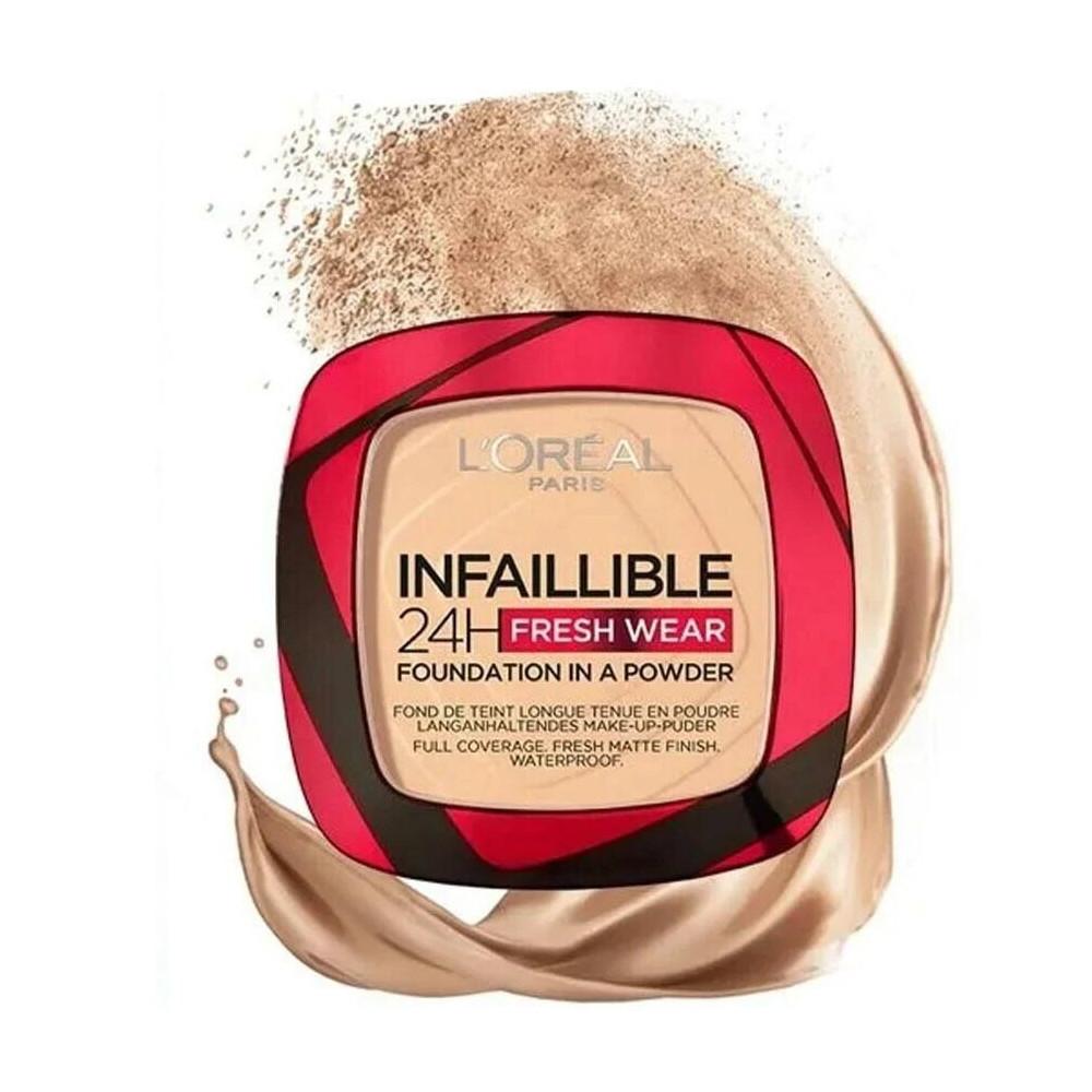 L'Oréal Paris Infallible 24H Fresh Wear Powder Foundation - 130 True Beige - 