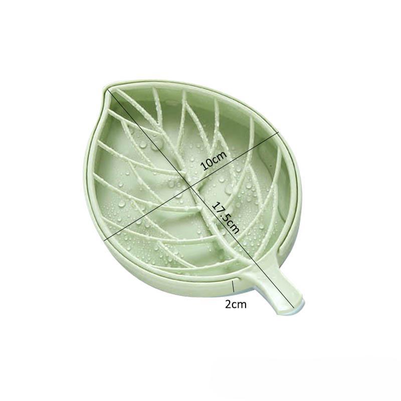 Многофункциональный контейнер для мыла, портативные аксессуары для ванной комнаты, мыльница в форме листа, мыльница, 1 шт.