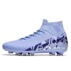 Men Women Adult Soccer Cleats Grass Field Training Match Lightweight Breathable TPU Rubber Sole High Top