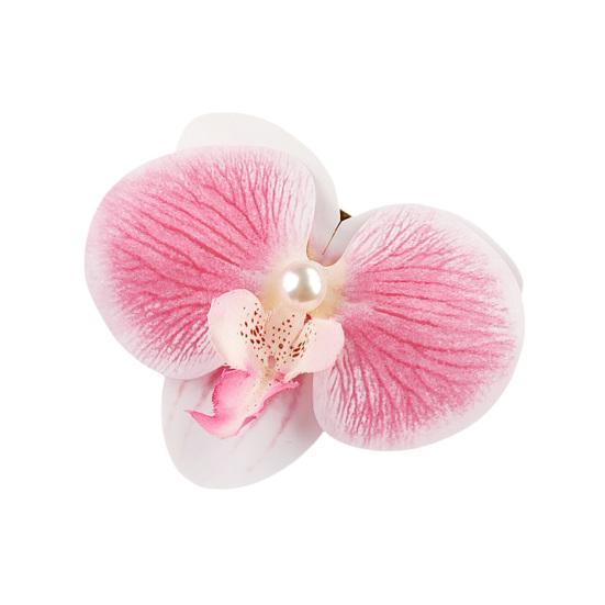 Artificial Moth Orchids Hair Clip Bohemia Hawaiian Faux Pearl Simulated Flower Duckbilled Clamp Hairpin Hair Barrette Women Hair Accessories Headwear