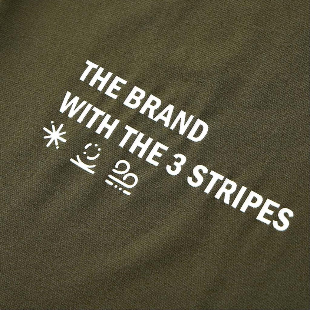 Adidas Спортивная серия Круглый вырез свитера Удобная футболка с коротким рукавом унисекс Топы Rock-Olive-Green JI8478