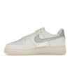 Nike Air Force 1 07 Essential Silver Swoosh Женские кроссовки White Summit-White Metallic-Silver DQ7569-100