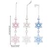 4pcs Transparent Christmas Snowflake Icicle Pendants  New Year Gift Decoration