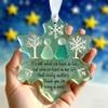 Handmade Sea Glass Snowflake Ornament – Friendship Keepsake, Coastal Christmas Tree Decor for Best Friends, Winter Gift