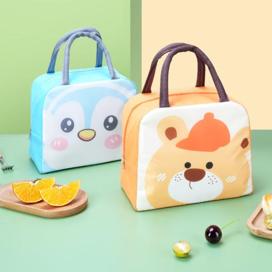 Portable Fridge Thermal Bag Lunch Box Container with Handle Zipper Closure Waterproof Lunch Box Tote Cooler Bag Pouch