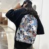Школьный рюкзак Универсальный Студент Колледжа Большая Вместимость Старшеклассник Ученик Средней Школы Модный Бренд Харадзюку Рисунок Рюкзак Мужской ins Крутой