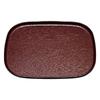 Oju Wood Grain Oval Tray In Black with Shintameten Lacquer Made In Japan J-kitchens (42cm) (ABS Resin), Non-Slip,