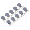10Pcs 25mm Round Suspender Braces Pacifier Strap Holder Clip DIY Making Supplies(Gray)