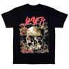 Винтажная черная хлопковая футболка с принтом музыкального тура группы Slayer S-5XL