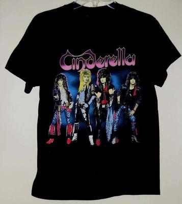 Новая Популярная Футболка Cinderella Band Черная Хлопковая Унисекс Все Размеры