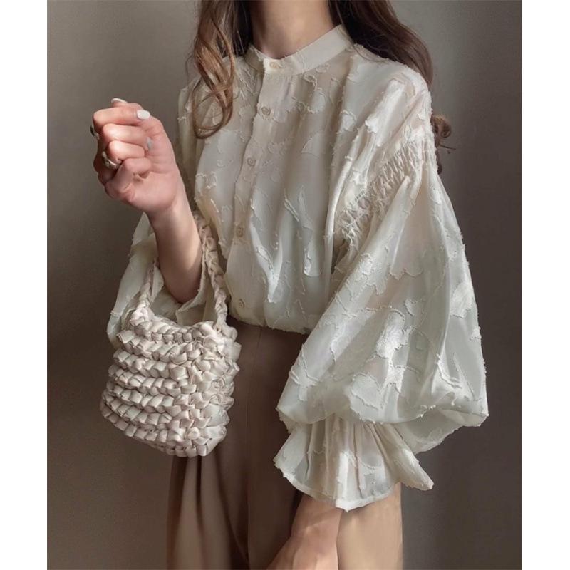 Реверсивная рубашка с воротником-стойкой, длинным рукавом, прозрачная, с защитой от солнца, в корейско-японском стиле