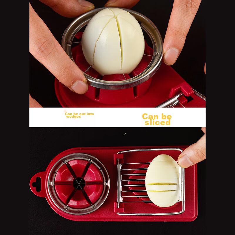 Multifunctional Egg Cutter, Stainless Steel Egg Cutting Tool, Household Device for Cutting Preserved Eggs And Century Eggs, Separator And Slicer