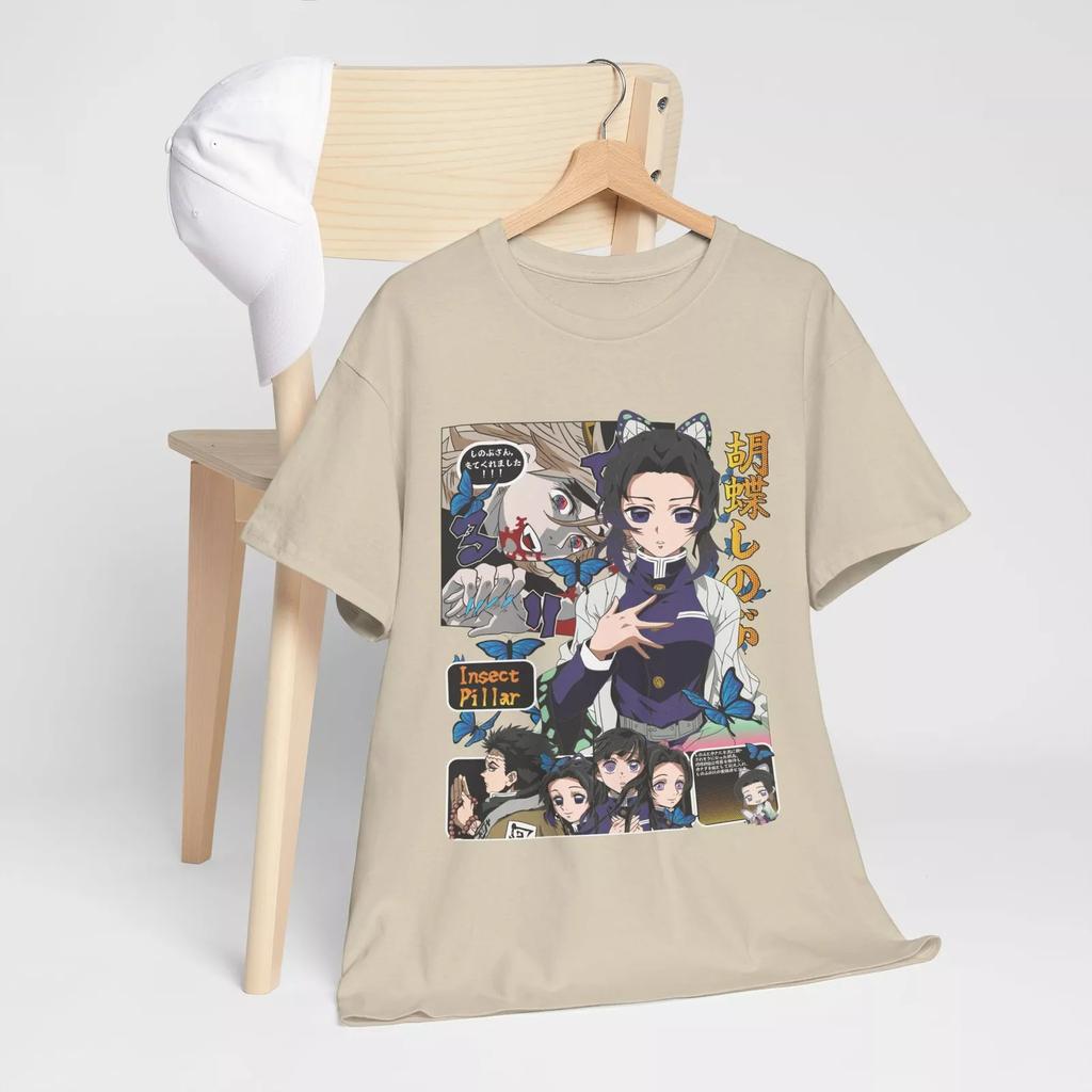 Футболка Шинобу Кочо Убийца Демонов Кимэцу но Яиба Дизайн Аниме Футболка Все Размеры Лето Новинка Мужская Женская Уличная Одежда