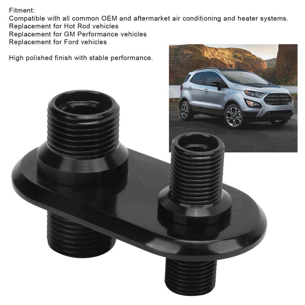 Firewall Bulkhead Heater Bulkhead Car 2‑Port Air Conditioner Bulkhead Connector  Modification Replacement for Hot Rod